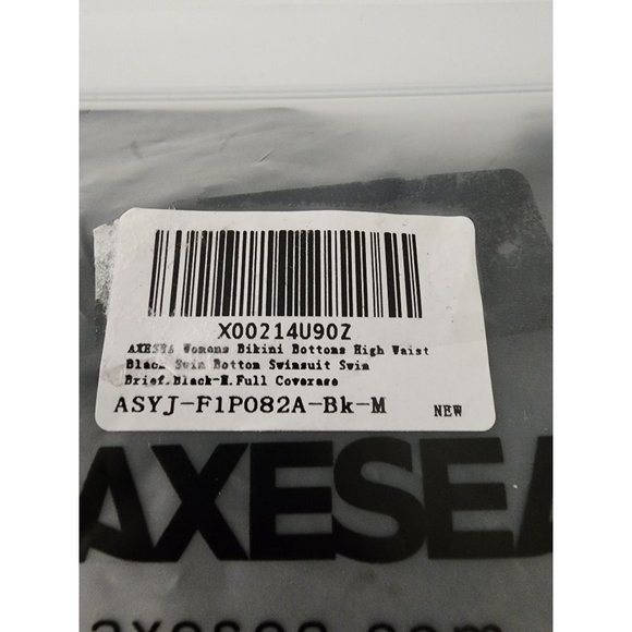 Axesea Women's Black Seamless High Waist Bikini Bottom ASYJ F1P082A Size Medium - Picture 9 of 9